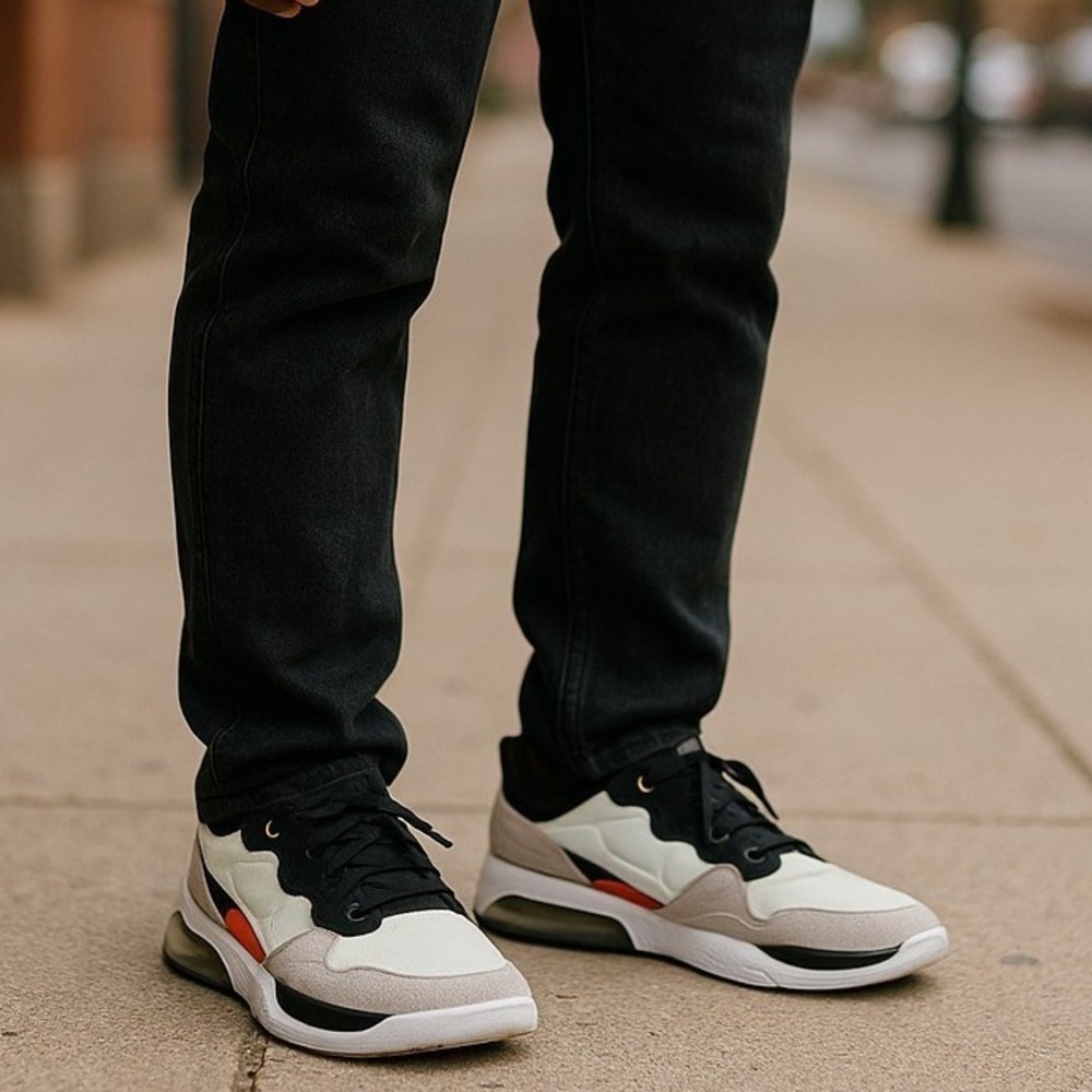 Nike Air Jordan MA2 (CV8122‑101) Sneakers Mens Size 8.5 White Black Shoes Rugged